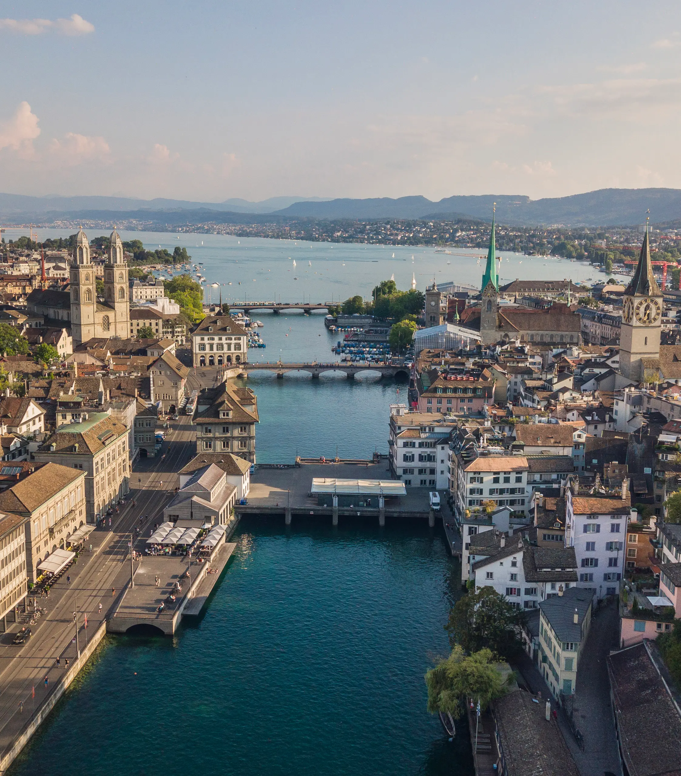 Aerial view of Zurich